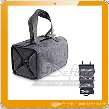 Portable Folding Travel Cosmetic Bag Roll-Up Organizer